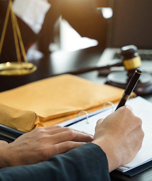 Business people and lawyers discussing contract papers sitting in the table at office in the morning. concepts of law, advice, legal services.